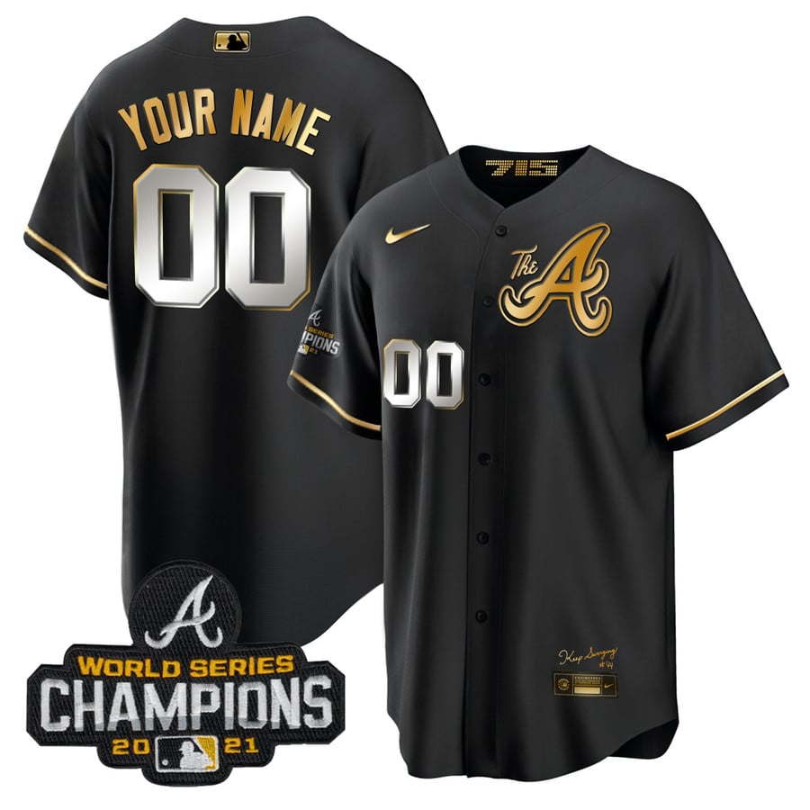 Atlanta Braves Champions City Connect Gold Custom Jersey - All Stitche -  Nebgift
