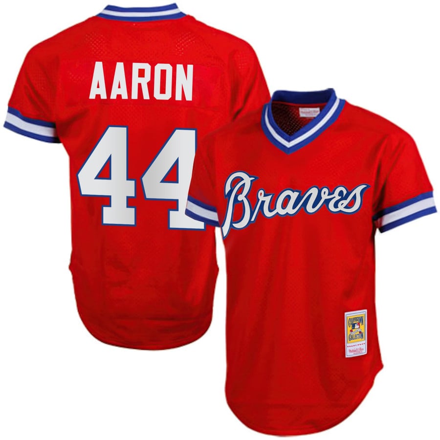 aaron braves throwback jersey