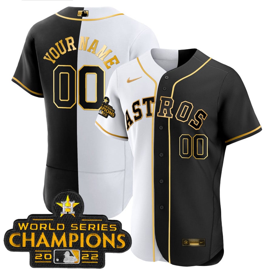 Houston Astros 2022 Champions Gold Rush Cool Base Jersey – All Stitc