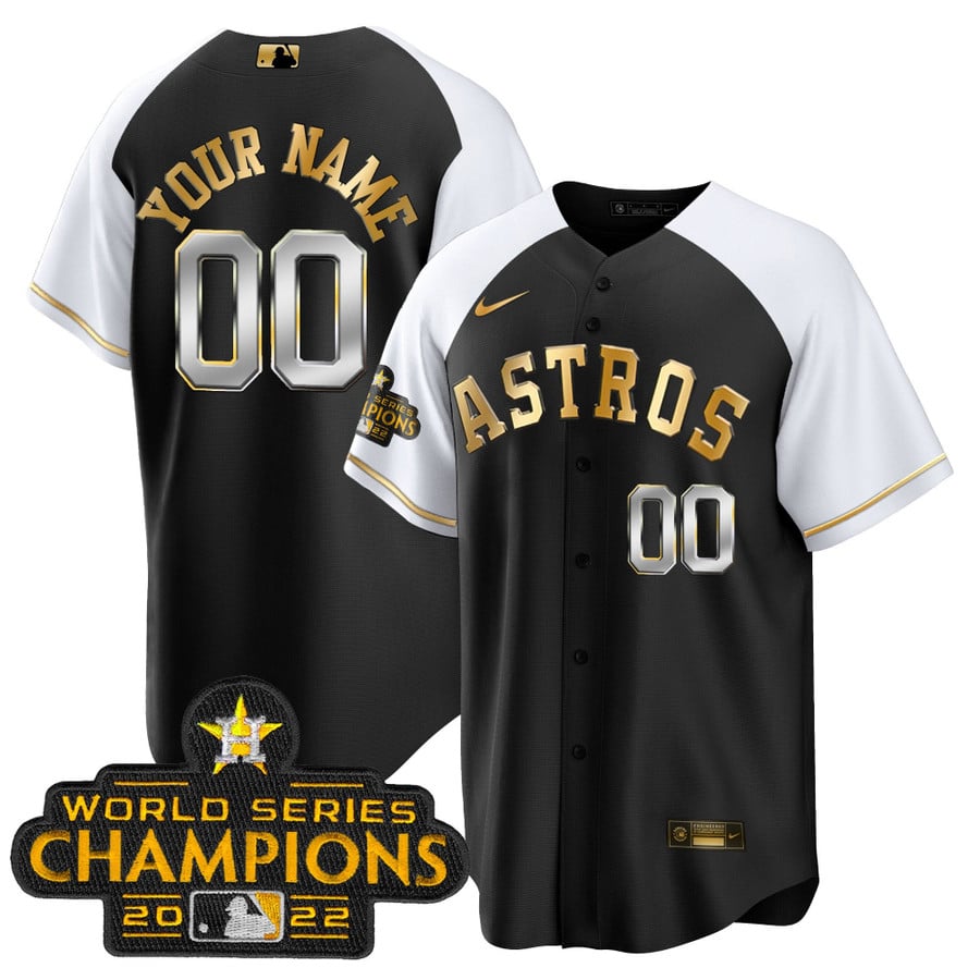 Houston Astros 2022 Champions Gold Rush Cool Base Jersey – All Stitc