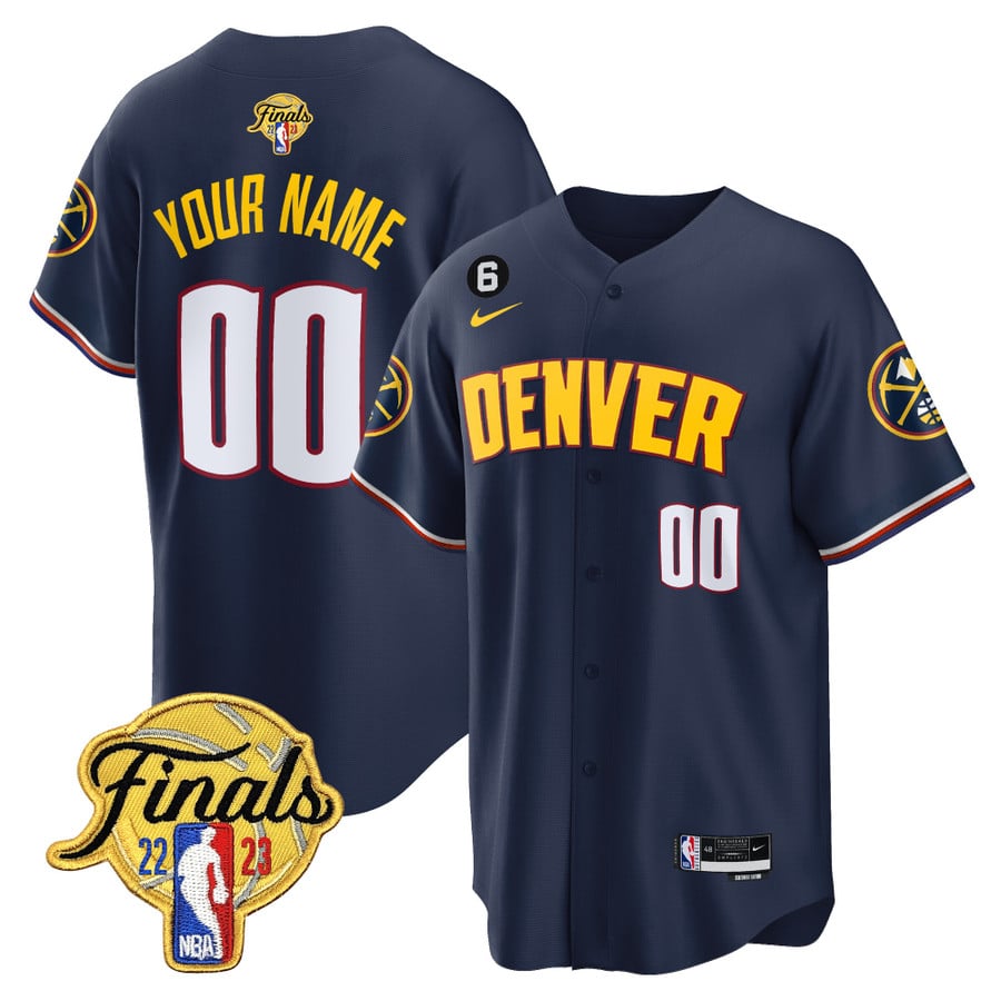 Denver Nuggets 2023 Finals Patch Baseball Custom Jersey - All Stitched -  Nebgift