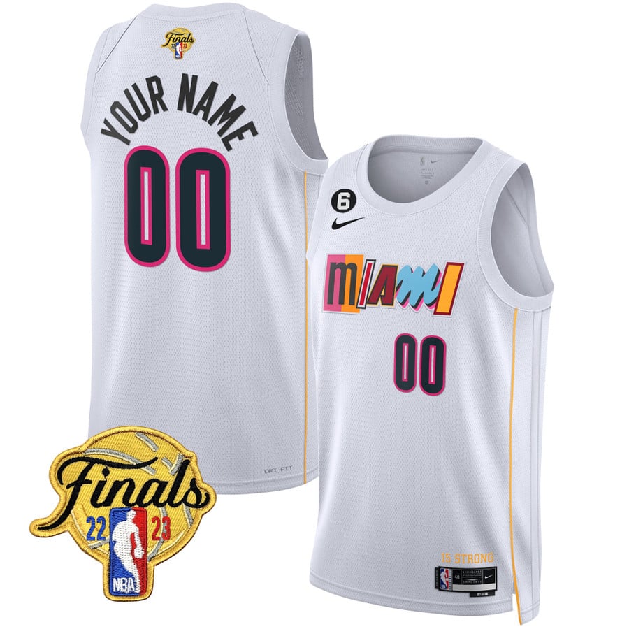 Miami Heat 2023 Finals Patch Collection Custom Jersey - All Stitched -  Nebgift
