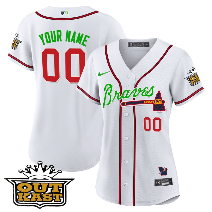 Atlanta Braves Outkast Cool Base Custom Jersey - Galaxy Version - Stit
