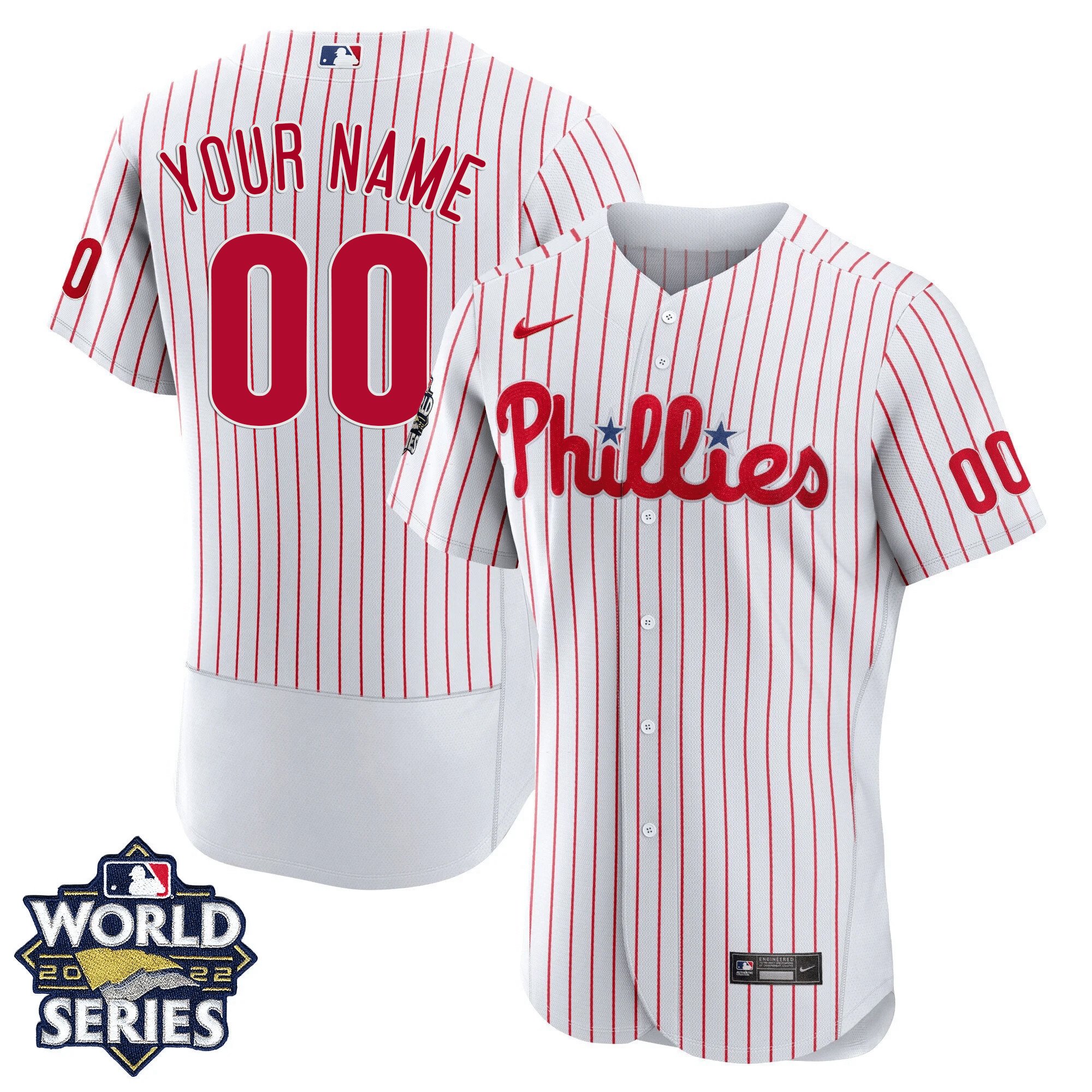 Philadelphia Phillies 2022 World Series Custom Jersey - All Stitched -  Nebgift