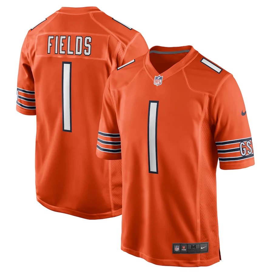 Men's Justin Fields Chicago Bears Game Jersey - All Stitched - Nebgift