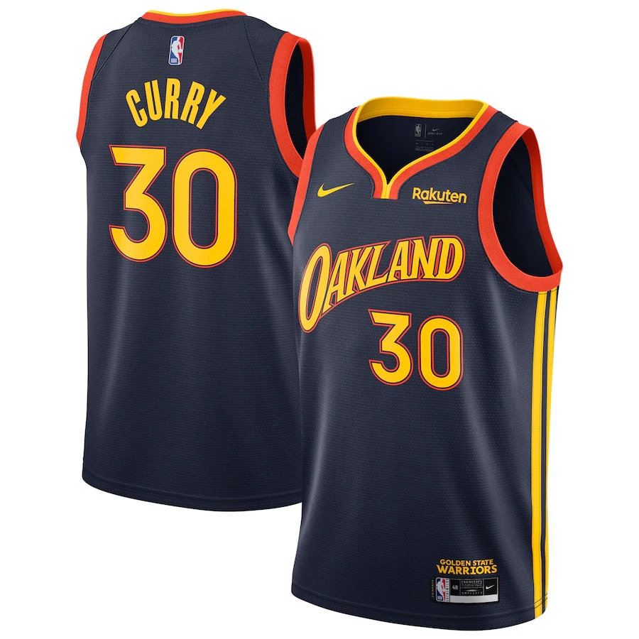 WLJ #30 Stephen Curry Basketball Jerseys Warriors 2021 Oakland City Edition  Embroidered Casual Sports Vest Game Jersey For Mens Boys Kids Fans  Blue-X-Large : : Fashion