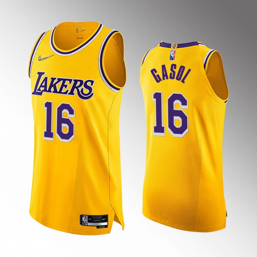 Pau Gasol Los Angeles Lakers Retirement Jersey - All Stitched - Nebgift