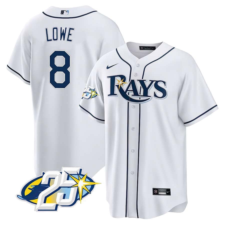 Men's Tampa Bay Rays 25th Anniversary Patch Flex Base Jersey - All