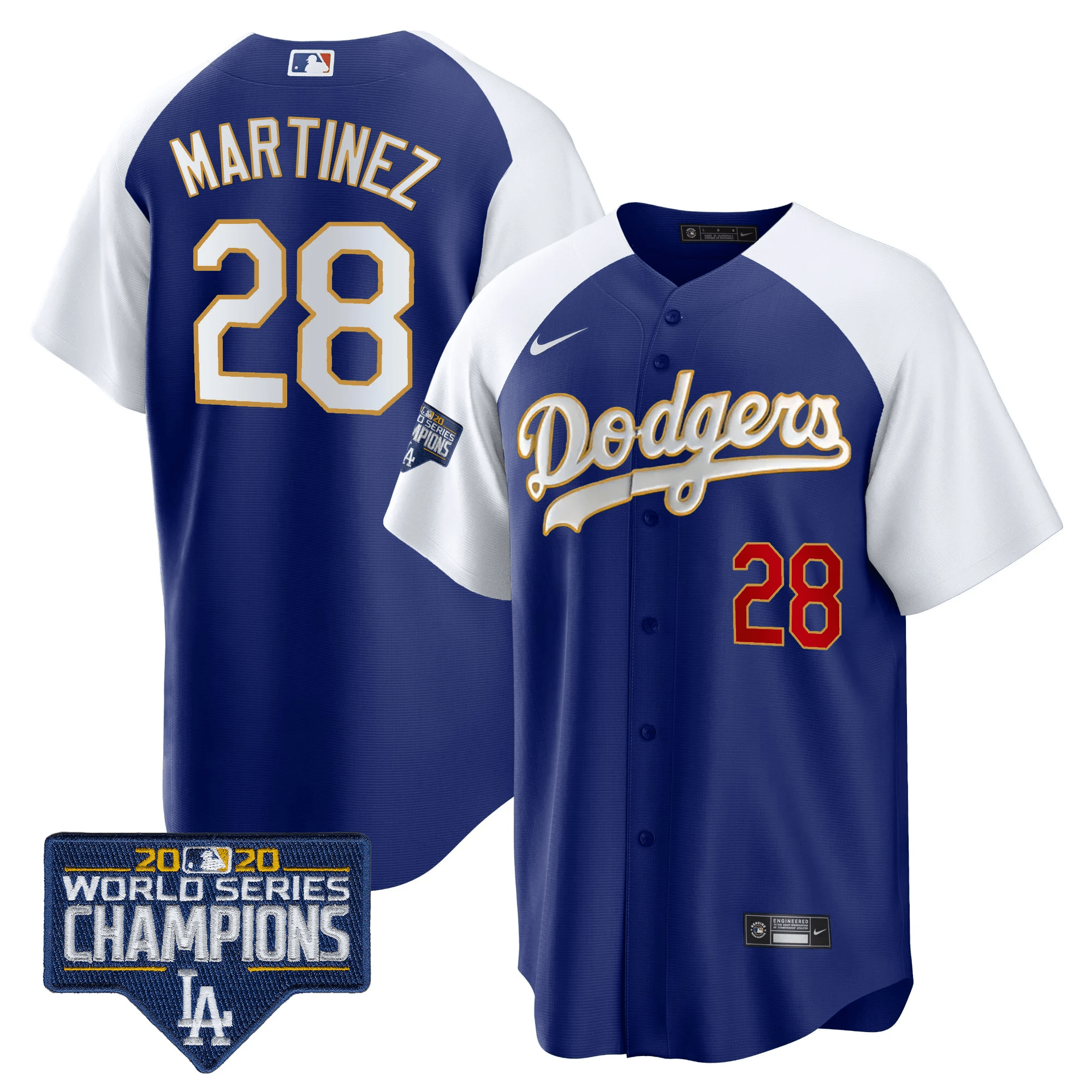 Men's Dodgers Mexico World Series Patch Jersey - All Stitched - Nebgift