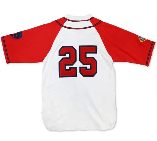 Men’s Teambrown Satchel Paige Kansas City Monarchs Red Name & Number T-Shirt