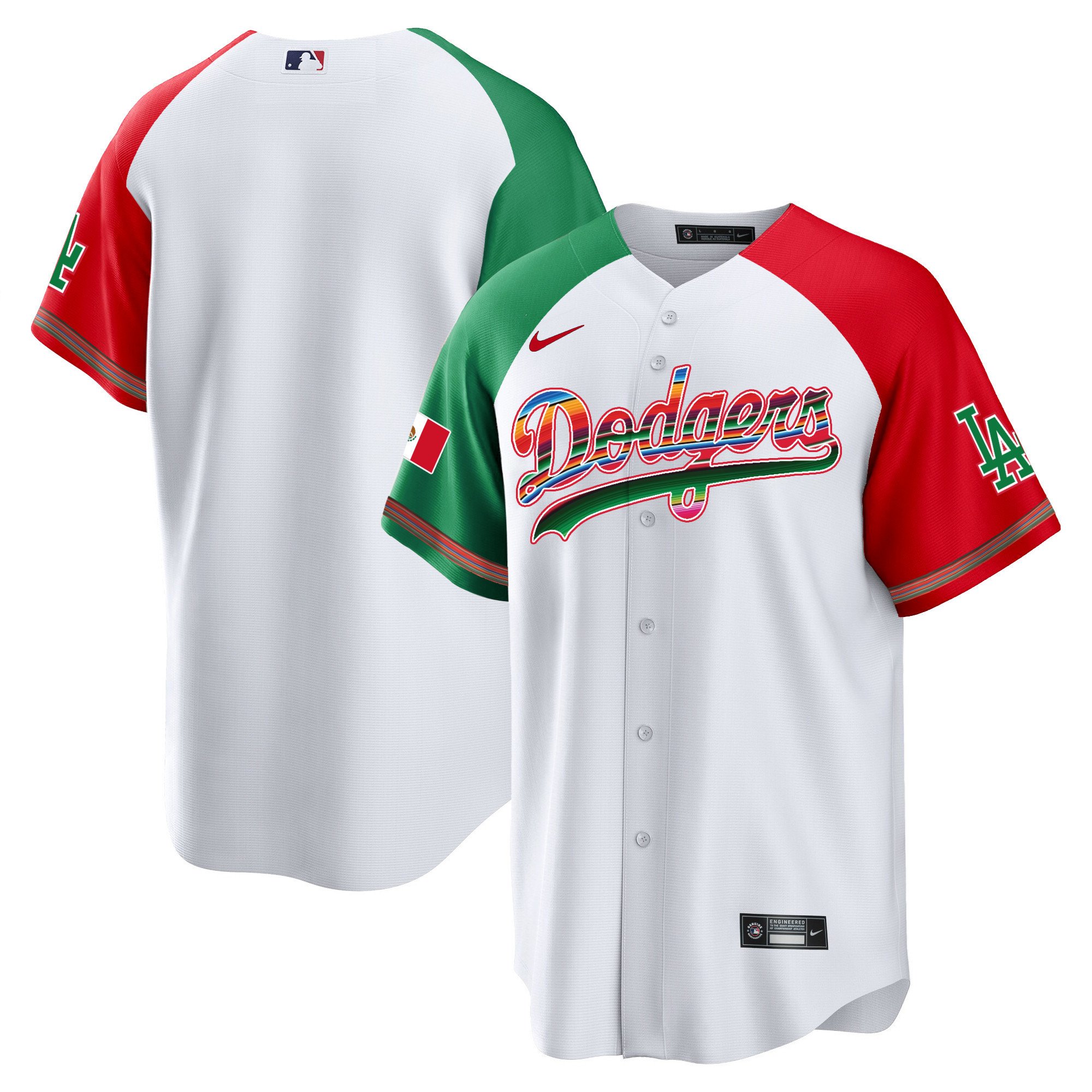 Men's Dodgers Mexico Alternate Cool Base Jersey - All Stitched - Nebgift