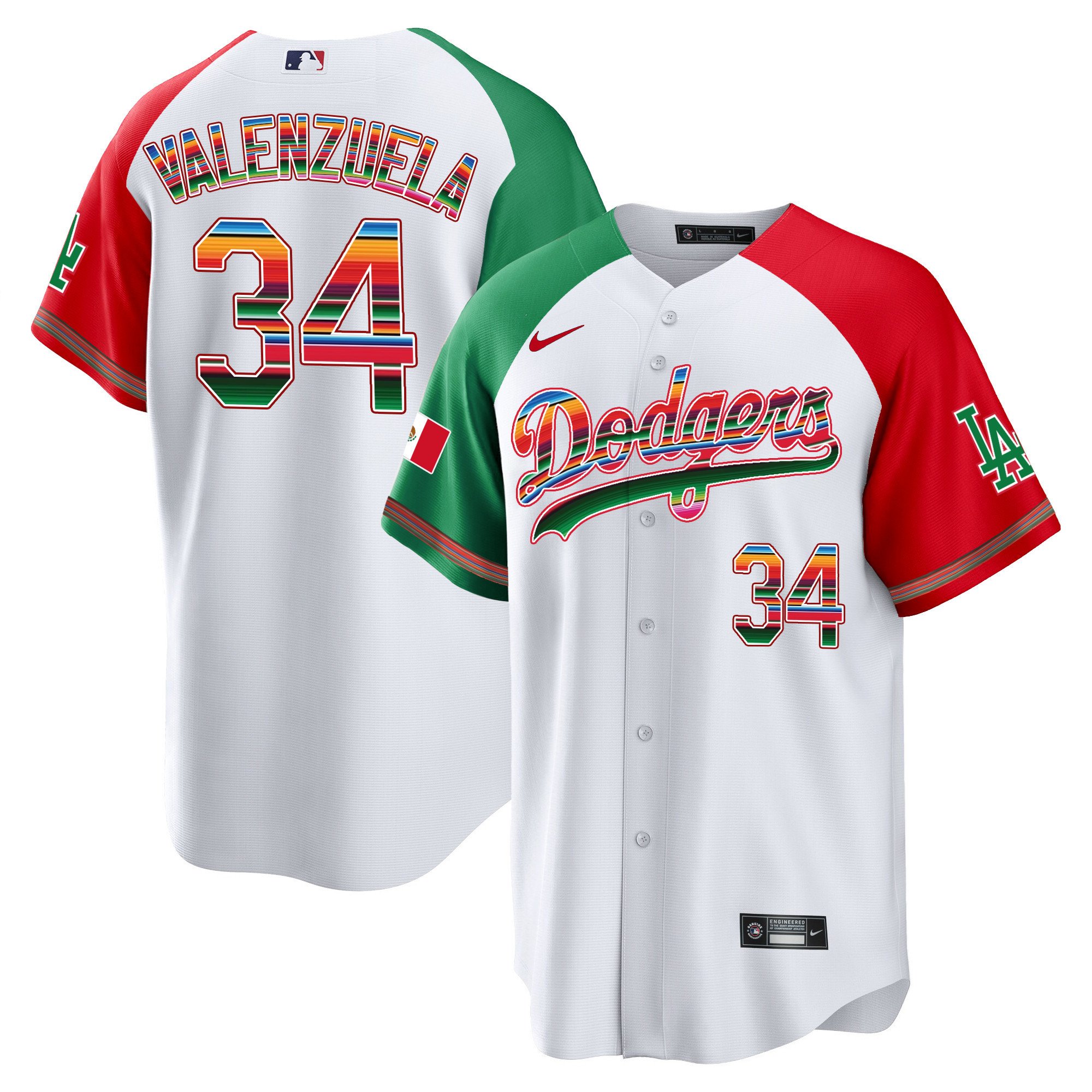 NEW 2023 Mexican Heritage Night Jersey SGA Los Angeles Dodgers WBC