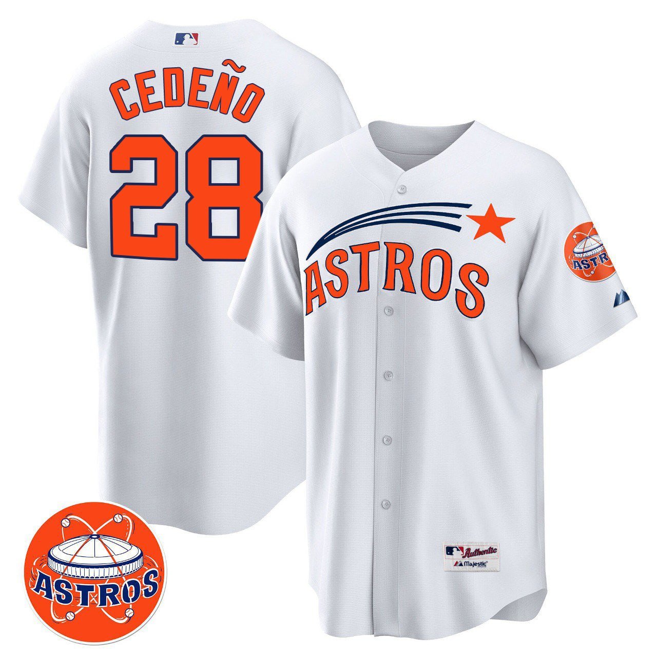Men's Astros World Series & Throwback Patch Gold Jersey - All Stitched -  Nebgift
