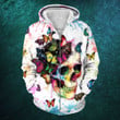 Premium Unique Colorful Skull Butterfly Hoodie Ultra Soft And Warm KV070408HN