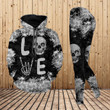 Love Sparkling Skull Hoodie Tanktop Legging Set MH050507