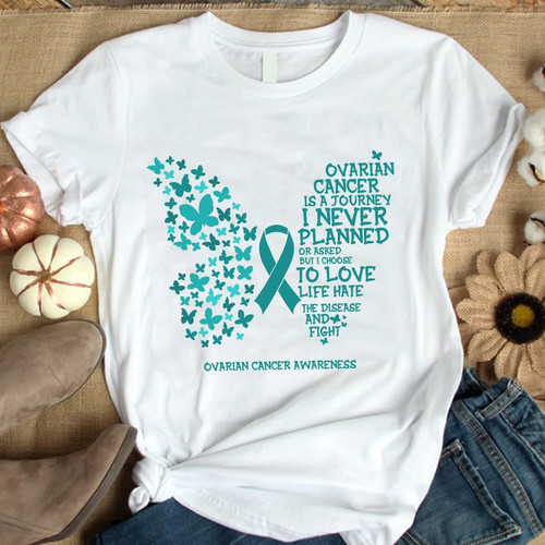 We Wear Teal Ovarian Cancer Awareness T-Shirt NPVC091523