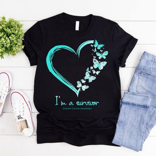 I Am A Survivor Ovarian Cancer Awareness T-Shirt NPVC091525