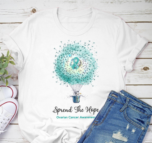 Spread The Hope Ovarian Cancer Awareness T-Shirt NPVC091526