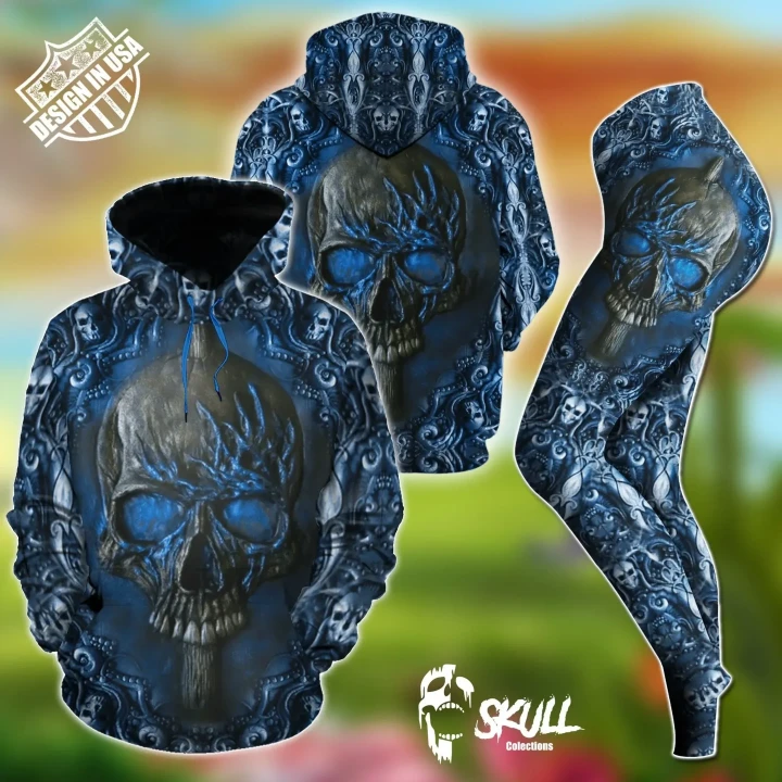 Premium Unique Skull Hoodie Set Ultra Soft and Warm - LTADD1612099SA