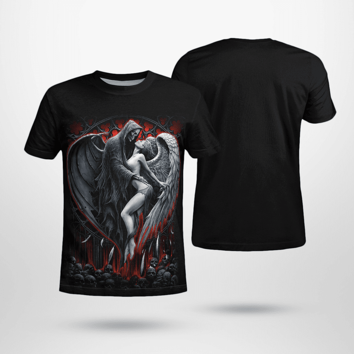Unique Devil Skull Couple T-shirt DNH200802 | Monlovi