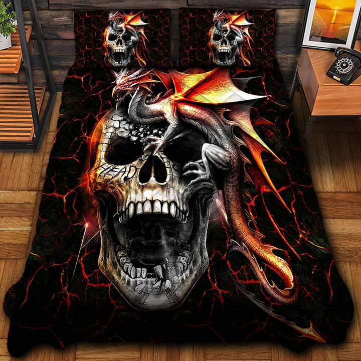 Premium Unique Dragon Skull Bedding Set Ultra Soft and Warm | Monlovi