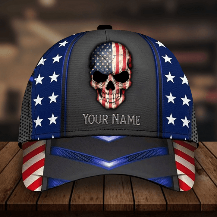Premium Flag Skull Cap 3D Cotton Multicolor Personalized | Ziror