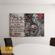 Custom Personalized Canvas Print Wall Art Unique Skull Girl TVN260713MT