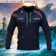 Premium Custom Name And Rank US Coast Guard Uniform For Veteran Hoodie PVC24010405