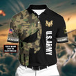 Premium Veteran U.S Army 2 3D Polo All Over Printed NDT260502MT