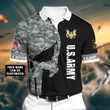 Premium Veteran U.S Army 2 3D Polo All Over Printed NDT260504MT