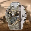 Premium US Army Veteran Zip Hoodie PVC19020101