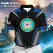 Premium Custom Rank And Name US Coast Guard Polo Shirt PVC24020405