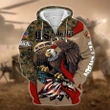 Premium US Military US Marines Veteran Zip Hoodie PVC14020903