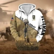 Premium US Military US Army Veteran Zip Hoodie NPVC30080101