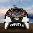 Premium Land Of The Free US Military US Veteran Brown Color Cap PVC11070104