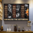 Jesus Veteran - God Bless The Defenders 3D Landscape Canvas Poster Wall Art