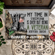 My Time In Uniform Is Over But Being A Veteran Never Ends Personalized Doormat Welcome Mat, Best Gift For Home Decoration