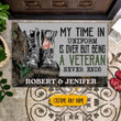 My Time In Uniform Is Over But Being A Veteran Never Ends Personalized Doormat Welcome Mat, Best Gift For Home Decoration