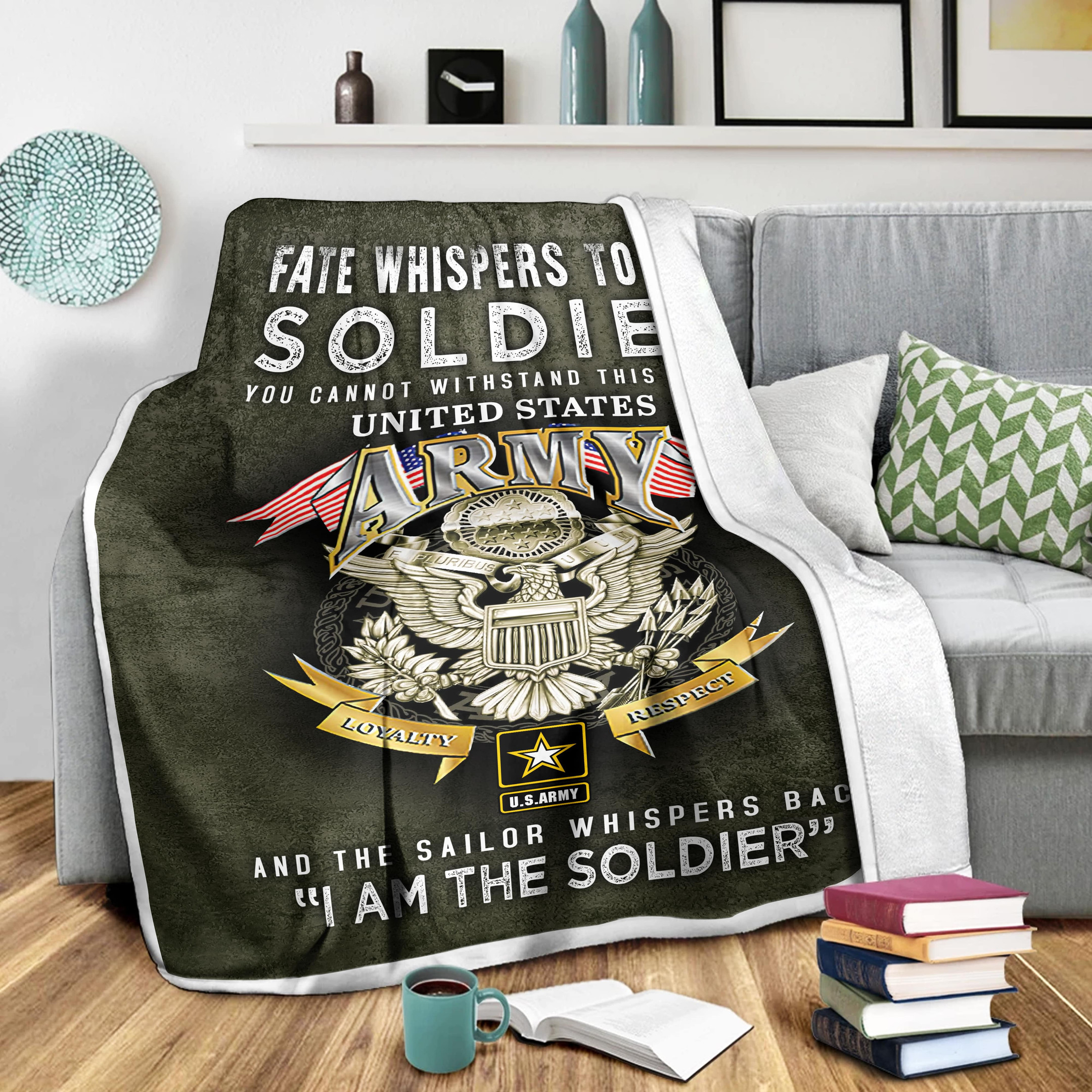 United State Army Soldier Proud Soft and Warm Blanket