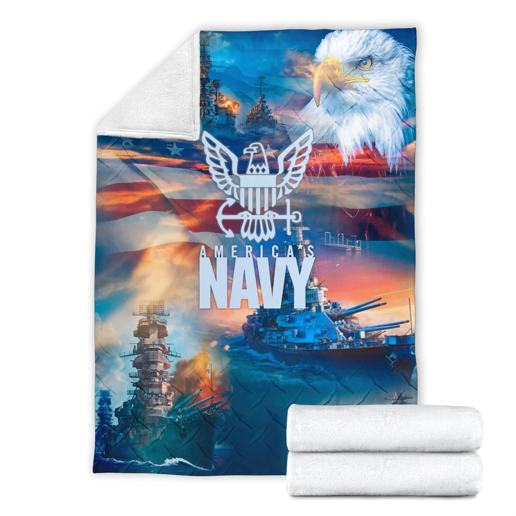 US Navy 3D All Over Printed Blanket