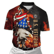 US Veteran - Eagle And The Solider 3D All Over Printed Polo Shirt MH24082201- VET