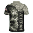 US Army - Veteran Camo Skull 3D Unisex Polo Shirt MH12102202 - VET