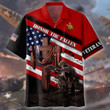 Honor The Fallen - Memorial Day - Unisex Hawaii Shirt With Pocket