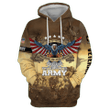 Land Of The Free - Because Of The Brave- Memorial Day - Hoodie With Pocket