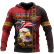Eagle US Veteran 3D All Over Printed Hoodie