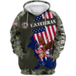 US Veteran - Eagle With American Flag Flies In Freedom Unisex Hoodie MON01102201-VET