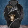 Premium Unique Leather Skull Zip Hoodie Ultra Soft and Warm LTADD260223DS