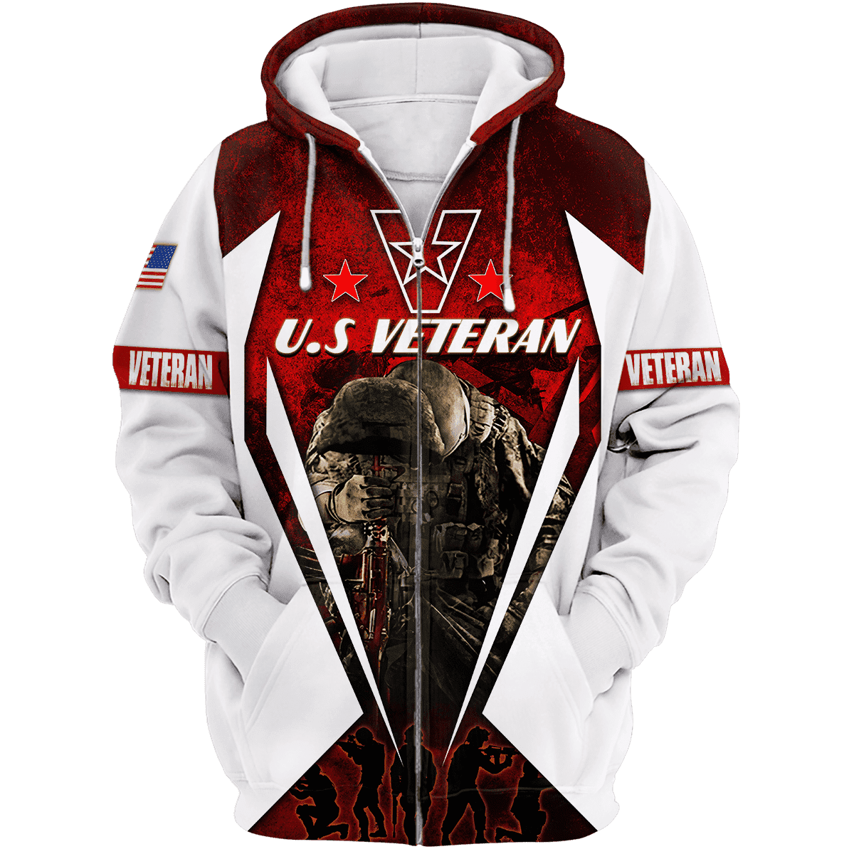 US Veteran - Honor The Fallen Unisex Zip Hoodie TT241001-VET