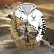 Premium US Military US Air Force Veteran Zip Hoodie NPVC30080104