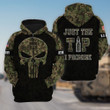 Premium Veteran Skull Camouflage Zip Hoodie All Over Printed DT21100934